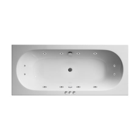 [BBA514-J12] Balterley Round Double Ended Whirlpool Bath, 12 Chrome Jets and Leg Set, Choice of Size - Cutout