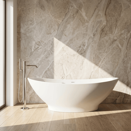 [BBB005DW] Gradbach Freestanding Curved Double Ended Bath, 1890 x 900mm, Choice of Colour - Silo