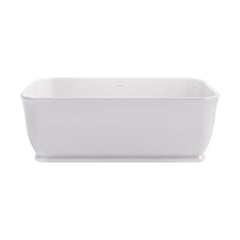[BBB025] Balterley Goldsitch Freestanding Luxury Square Double Ended Bath, 1680 x 750mm - Gloss White - Cutout