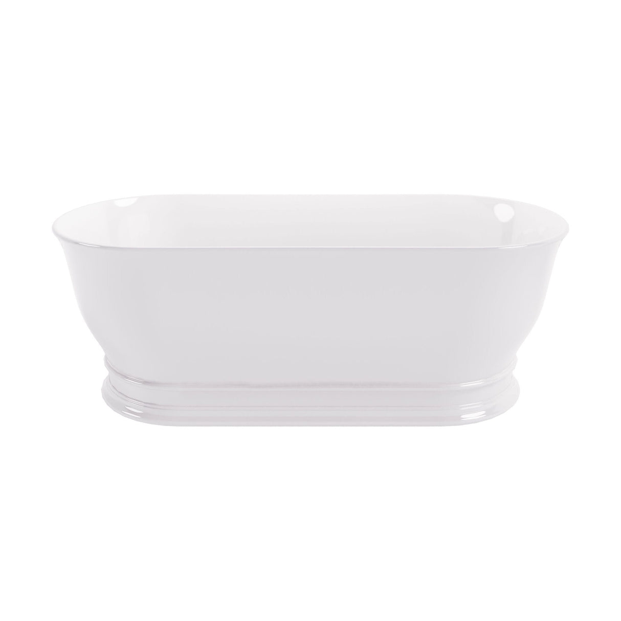 [BBB030] Balterley Wyrley Freestanding Luxury Oval Double Ended Bath, 1740 x 760mm - Polished White - Cutout