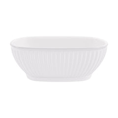 [BBB035] Balterley Iverley Freestanding Luxury Oval Thin Rim Double Ended Bath, 1680 x 750mm - Matt/Polished White - Cutout
