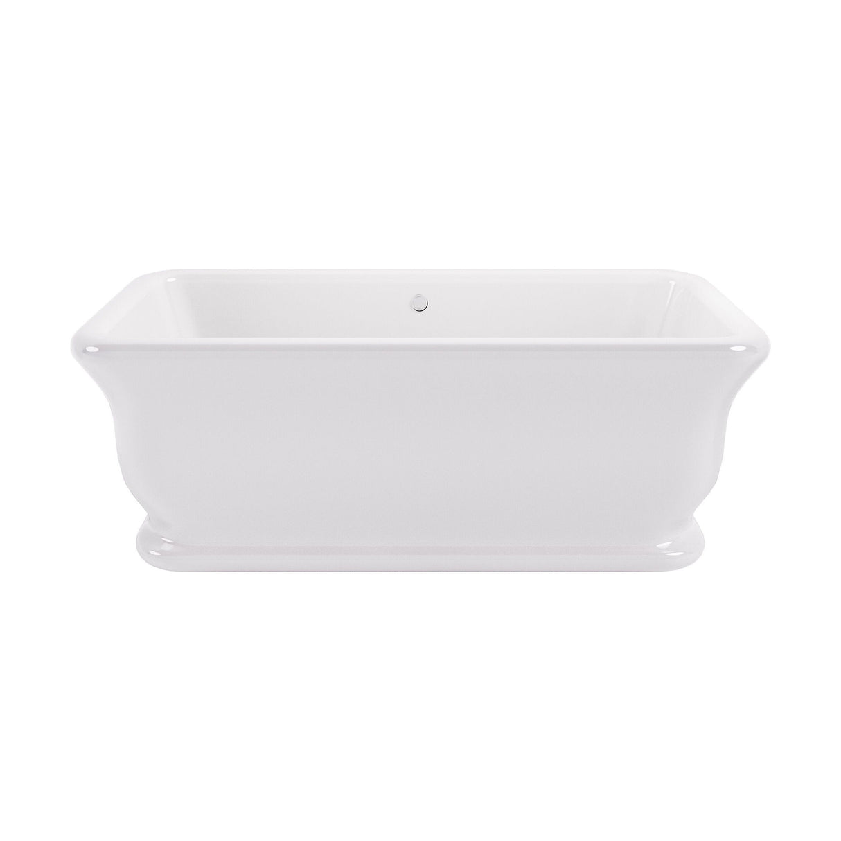 [BBB045] Balterley Stallington Freestanding Luxury Straight Square Double Ended Bath, 1804 x 850mm - Gloss White - Cutout