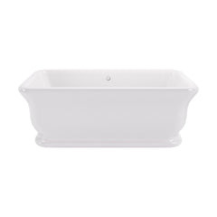 [BBB045] Balterley Stallington Freestanding Luxury Straight Square Double Ended Bath, 1804 x 850mm - Gloss White - Cutout