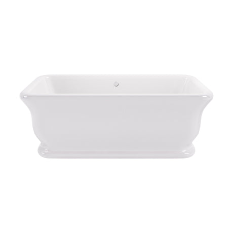 [BBB045] Balterley Stallington Freestanding Luxury Straight Square Double Ended Bath, 1804 x 850mm - Gloss White - Cutout