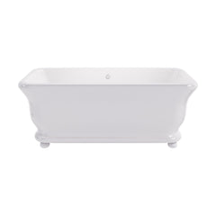 [BBB047] Balterley Stallington Bun Feet - Gloss White - Cutout