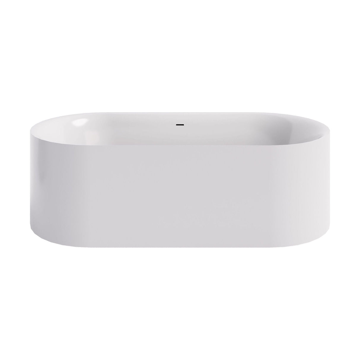 [BBB051] Balterley Wolgarston Freestanding Luxury Oval Double Ended Bath, 1640 x 750mm - Matt White - Cutout
