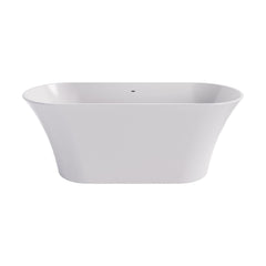 [BBB054] Balterley Smestow Freestanding Luxury Oval Double Ended Bath, 1680 x 700mm - Matt White - Cutout