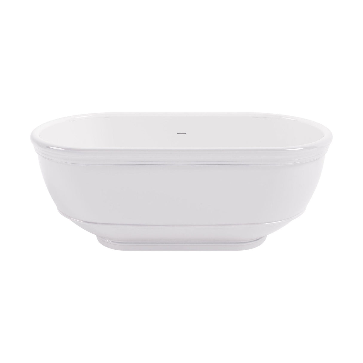 [BBB061] Balterley Rushton Freestanding Luxury Oval Double Ended Bath, 1745 x 895mm - Polished White - Cutout