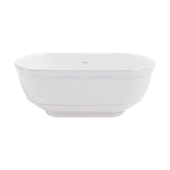 [BBB061] Balterley Rushton Freestanding Luxury Oval Double Ended Bath, 1745 x 895mm - Polished White - Cutout