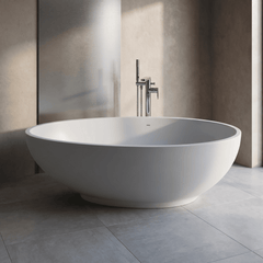 [BBB062PG] Rodsley Contemporary Oval Freestanding Bath, 1645 x 845mm, Choice of Colour - Lifestyle 1