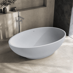 [BBB062PG] Rodsley Contemporary Oval Freestanding Bath, 1645 x 845mm, Choice of Colour - Lifestyle 2