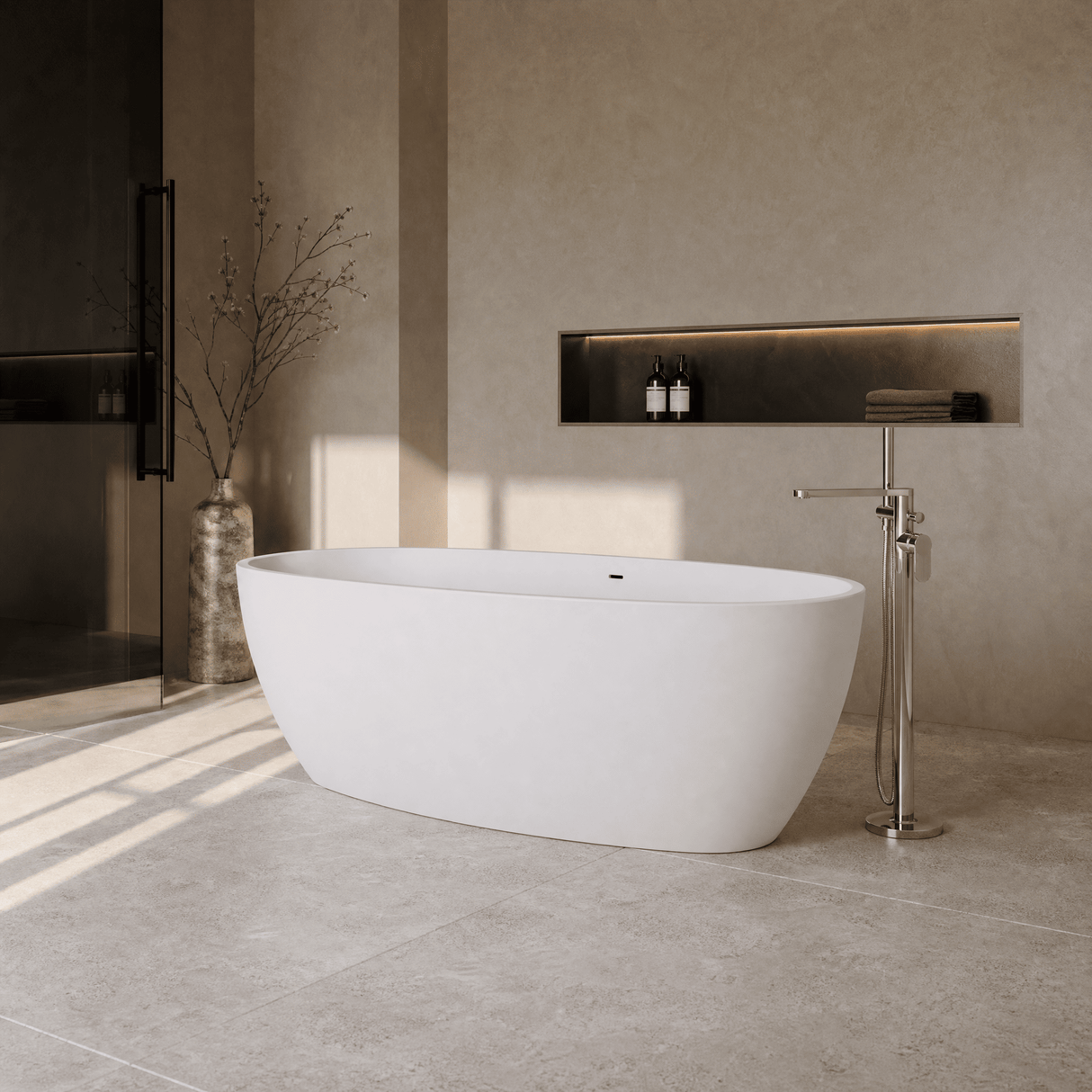 [BBB063] Radbourne Contemporary Freestanding Bath, 1610 x 750mm, Choice of Colour - Lifestyle 1
