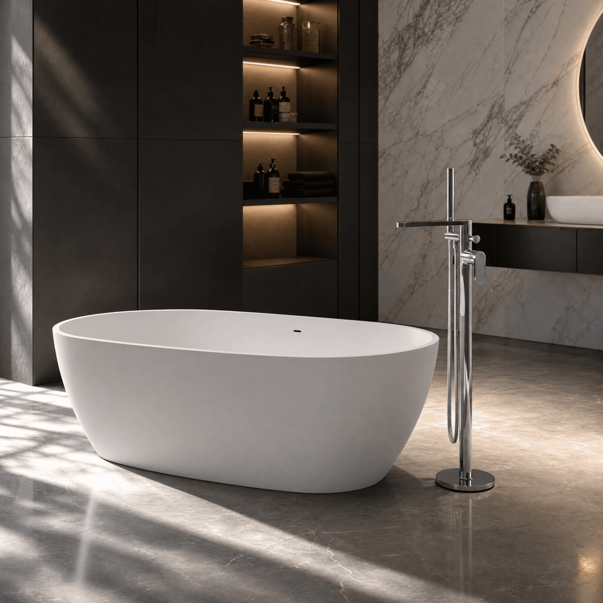 [BBB063] Radbourne Contemporary Freestanding Bath, 1610 x 750mm, Choice of Colour - Lifestyle 3
