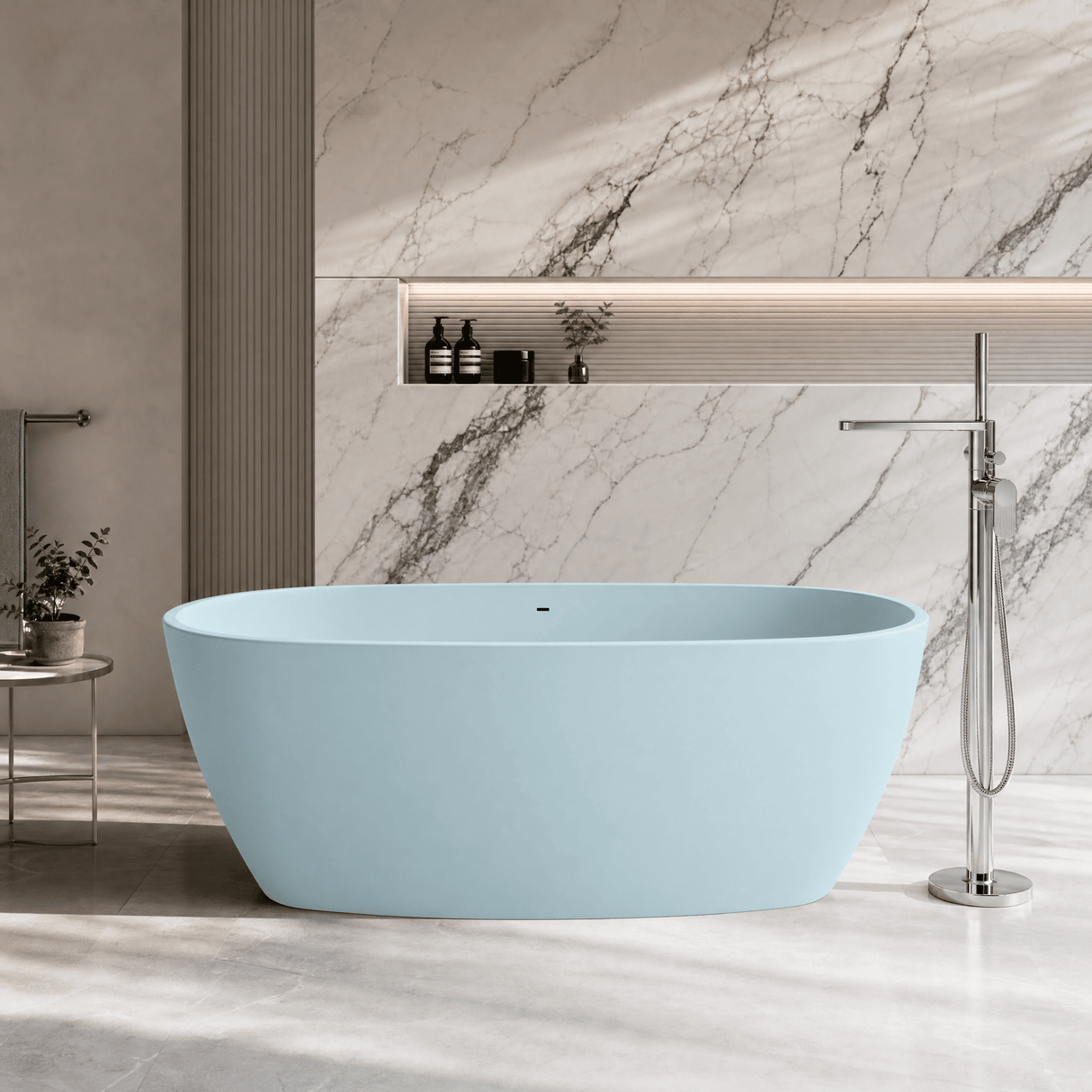 [BBB064AB] Radbourne Contemporary Freestanding Bath, 1610 x 750mm, Choice of Colour - Silo