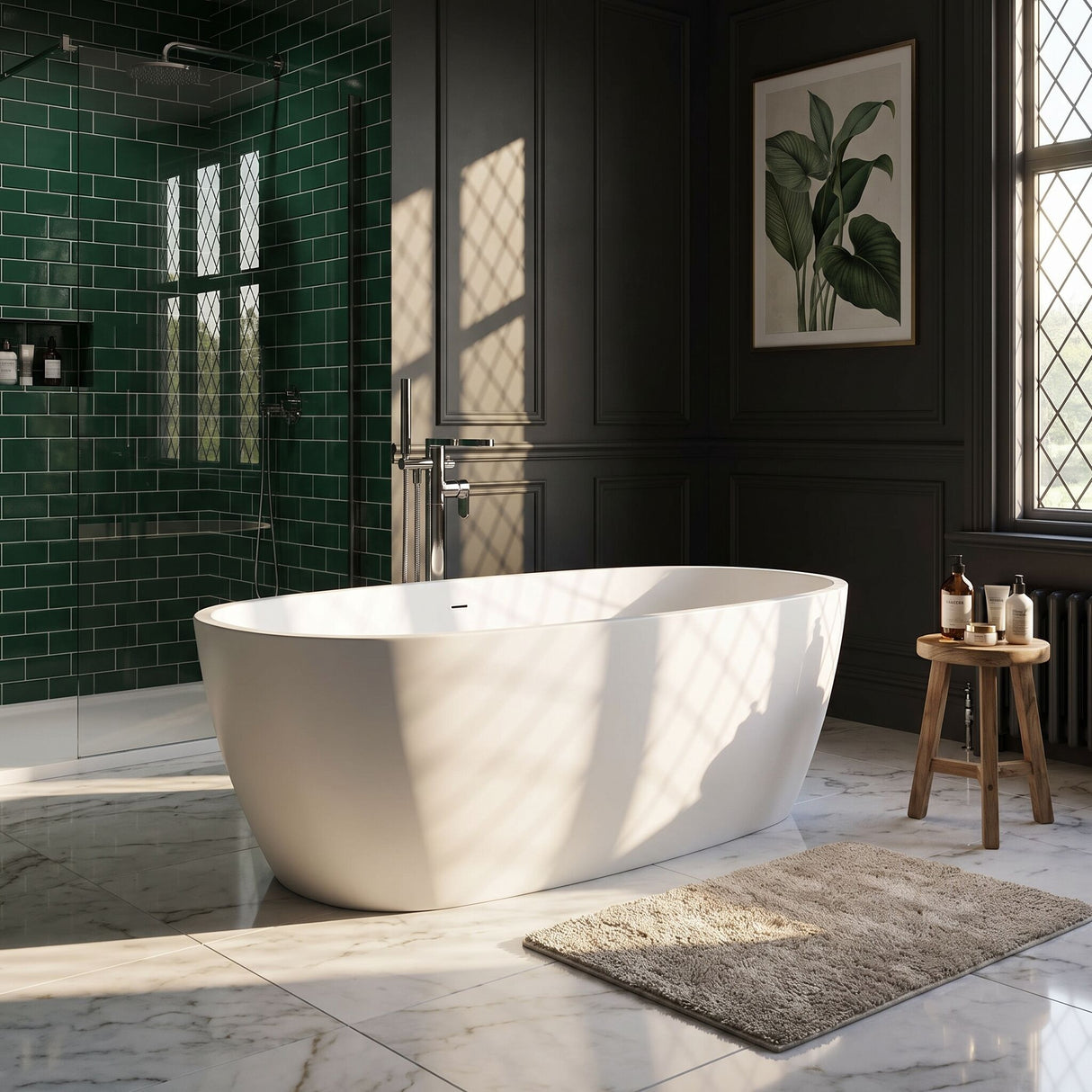 [BBB064DW] Radbourne Contemporary Freestanding Bath, 1610 x 750mm, Choice of Colour - Lifestyle 1