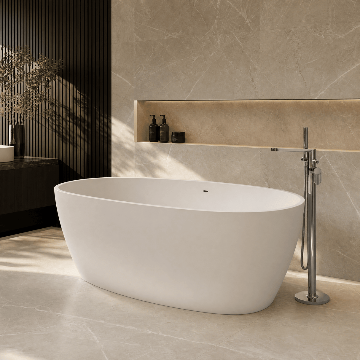 [BBB064DW] Radbourne Contemporary Freestanding Bath, 1610 x 750mm, Choice of Colour - Lifestyle 3