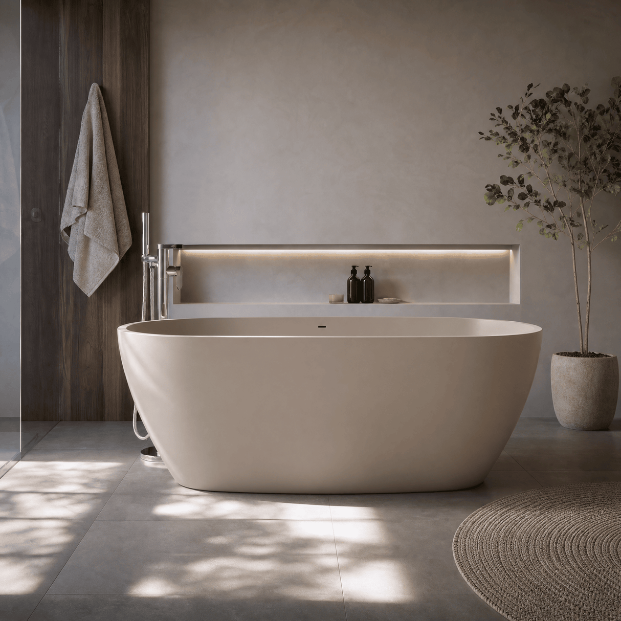 [BBB064F] Radbourne Contemporary Freestanding Bath, 1610 x 750mm, Choice of Colour - Silo