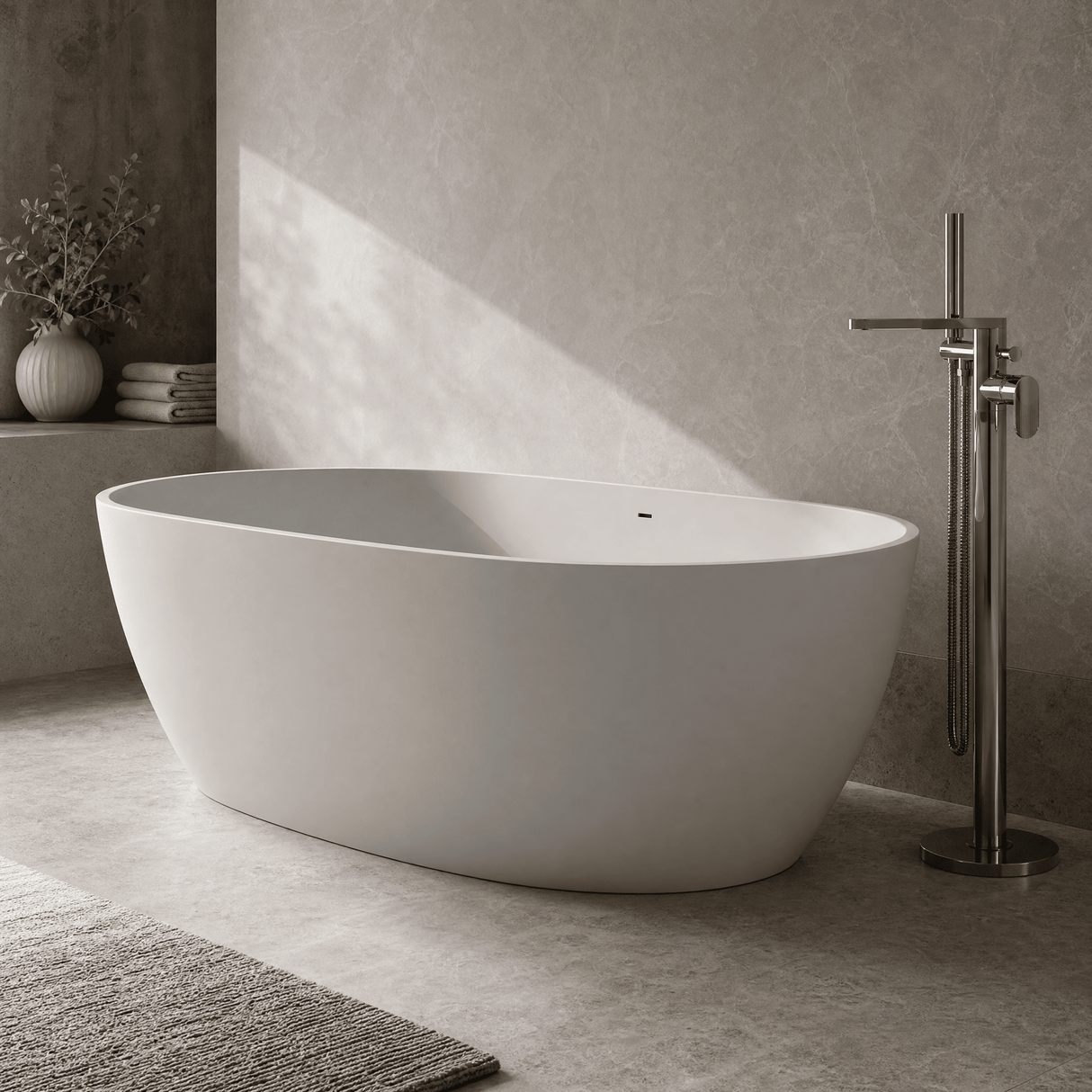 [BBB064IG] Radbourne Contemporary Freestanding Bath, 1610 x 750mm, Choice of Colour - Lifestyle 2