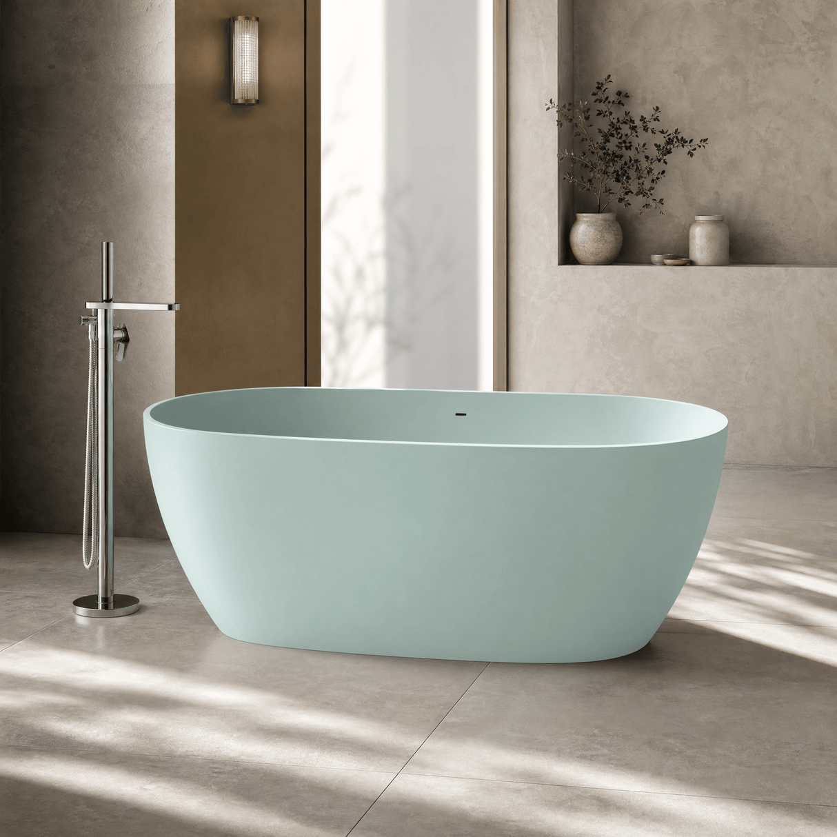 [BBB064MG] Radbourne Contemporary Freestanding Bath, 1610 x 750mm, Choice of Colour - Lifestyle 1