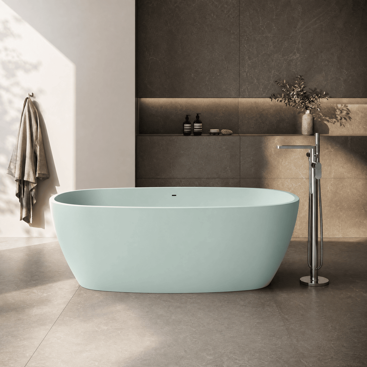 [BBB064MG] Radbourne Contemporary Freestanding Bath, 1610 x 750mm, Choice of Colour - Lifestyle 3