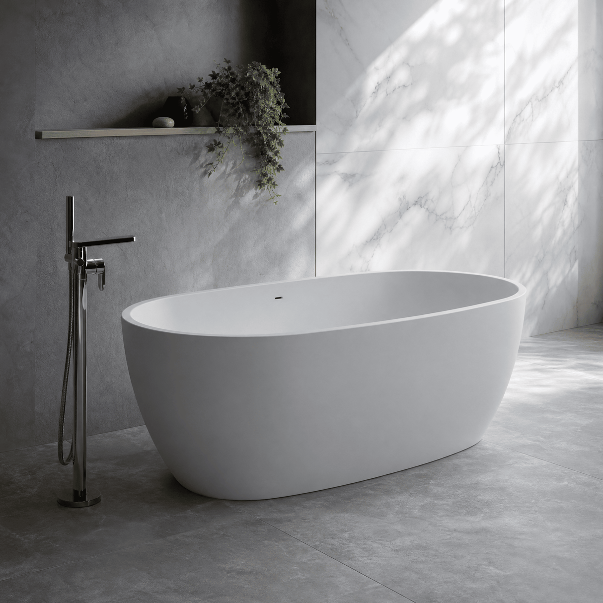 [BBB064PG] Radbourne Contemporary Freestanding Bath, 1610 x 750mm, Choice of Colour - Lifestyle 2