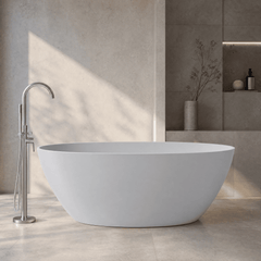 [BBB070PG] Hednesford Oval Freestanding Bath, 1510 x 810mm, Choice of Colour - Lifestyle 1