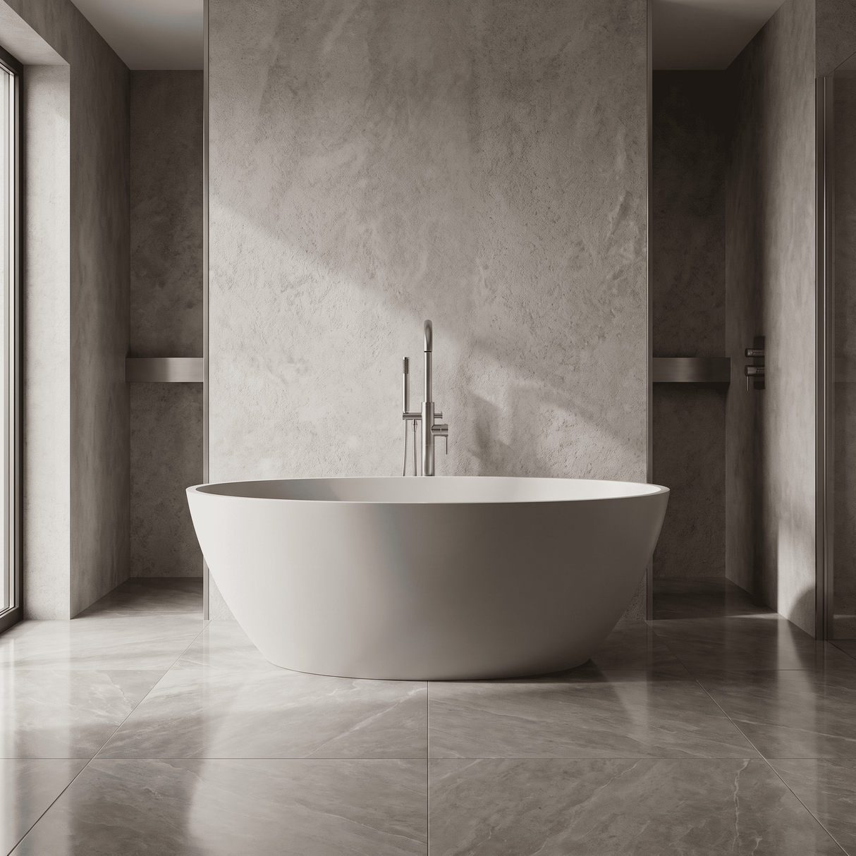 [BBB070PG] Hednesford Oval Freestanding Bath, 1510 x 810mm, Choice of Colour - Lifestyle 3