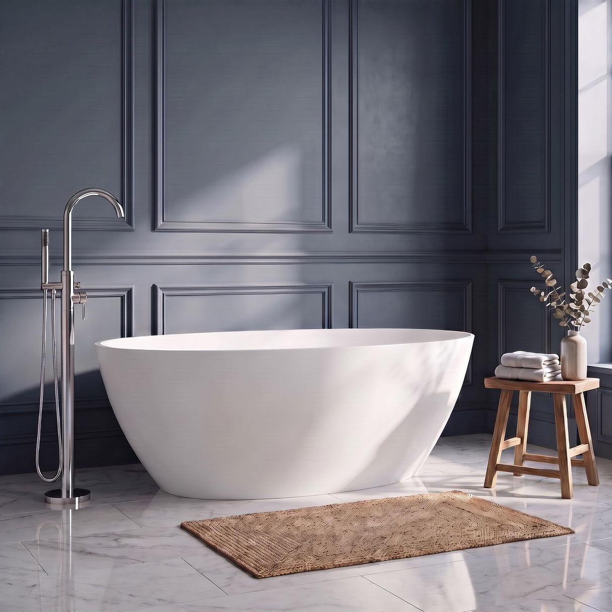 [BBB071] Hednesford Oval Freestanding Bath, 1510 x 810mm, Choice of Colour - Silo