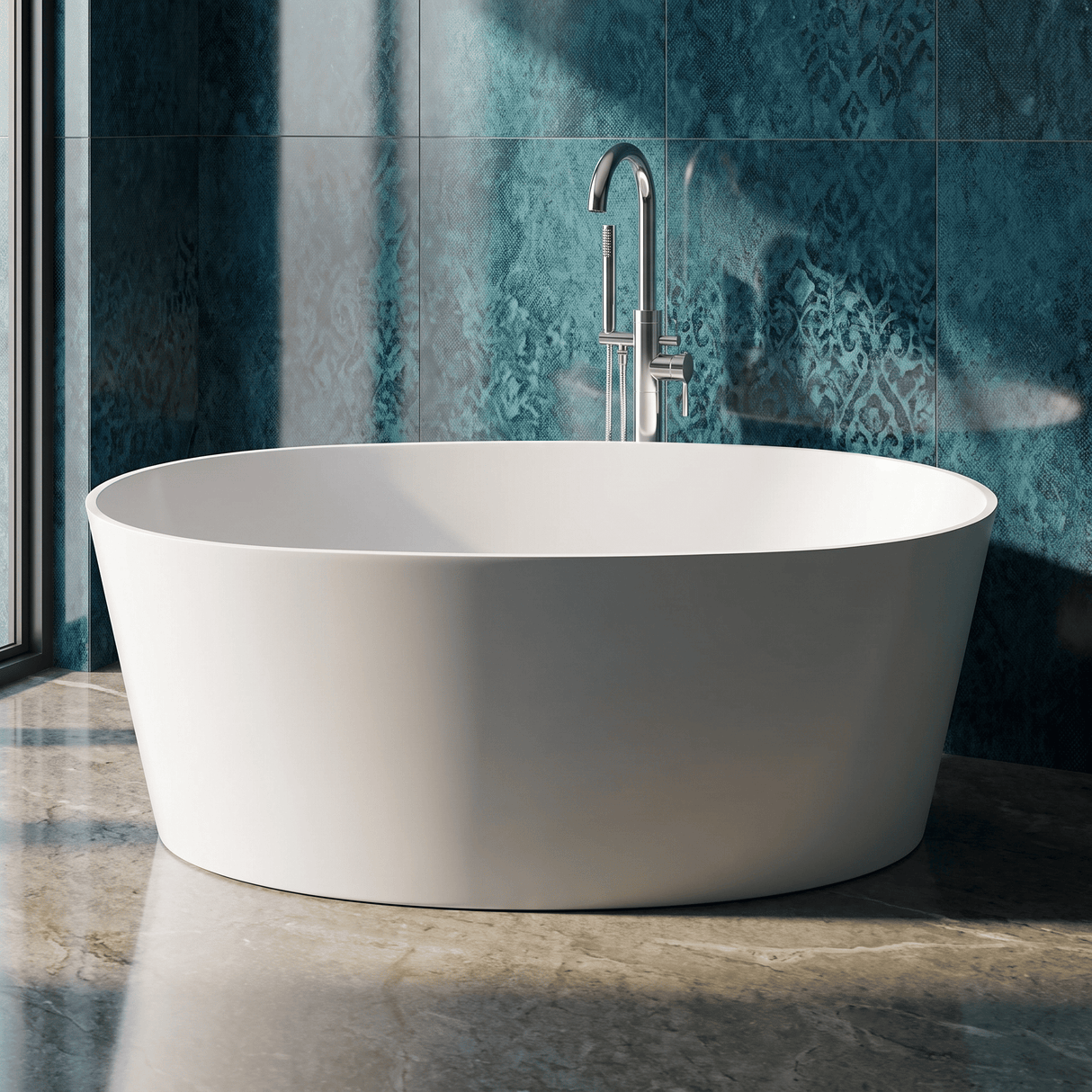 [BBB072] Kingswinford Modern Freestanding Bath, 1510 x 710mm, Choice of Colour - Lifestyle 2