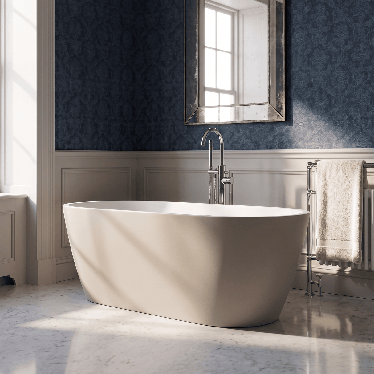 [BBB073F] Kingswinford Modern Freestanding Bath, 1510 x 710mm, Choice of Colour - Silo