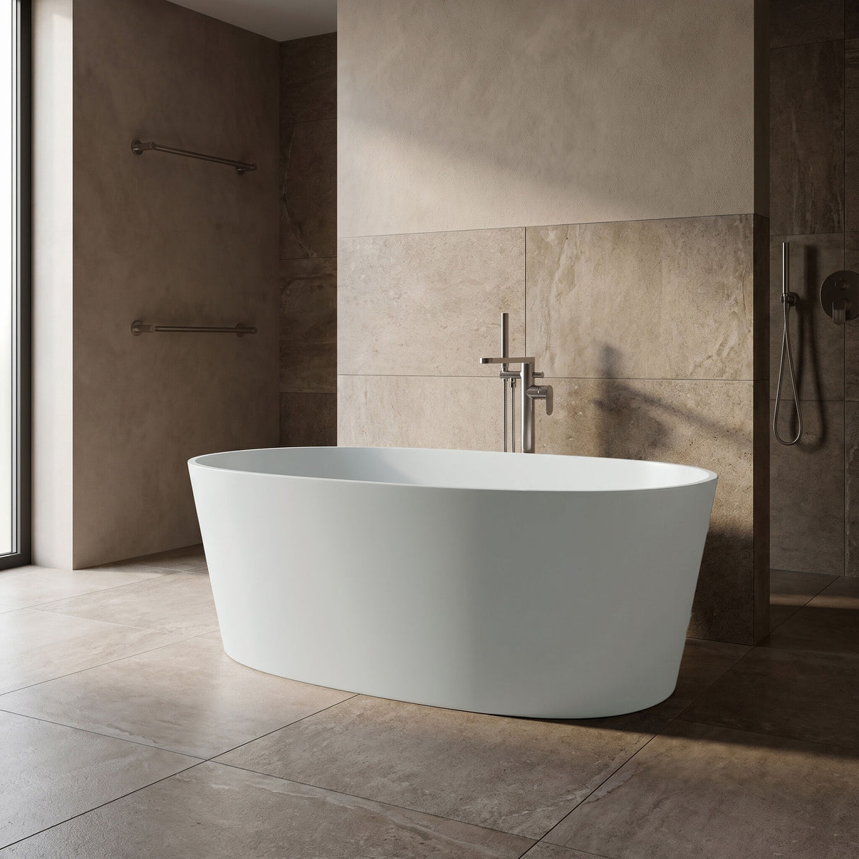 [BBB073IG] Kingswinford Modern Freestanding Bath, 1510 x 710mm, Choice of Colour - Lifestyle 1