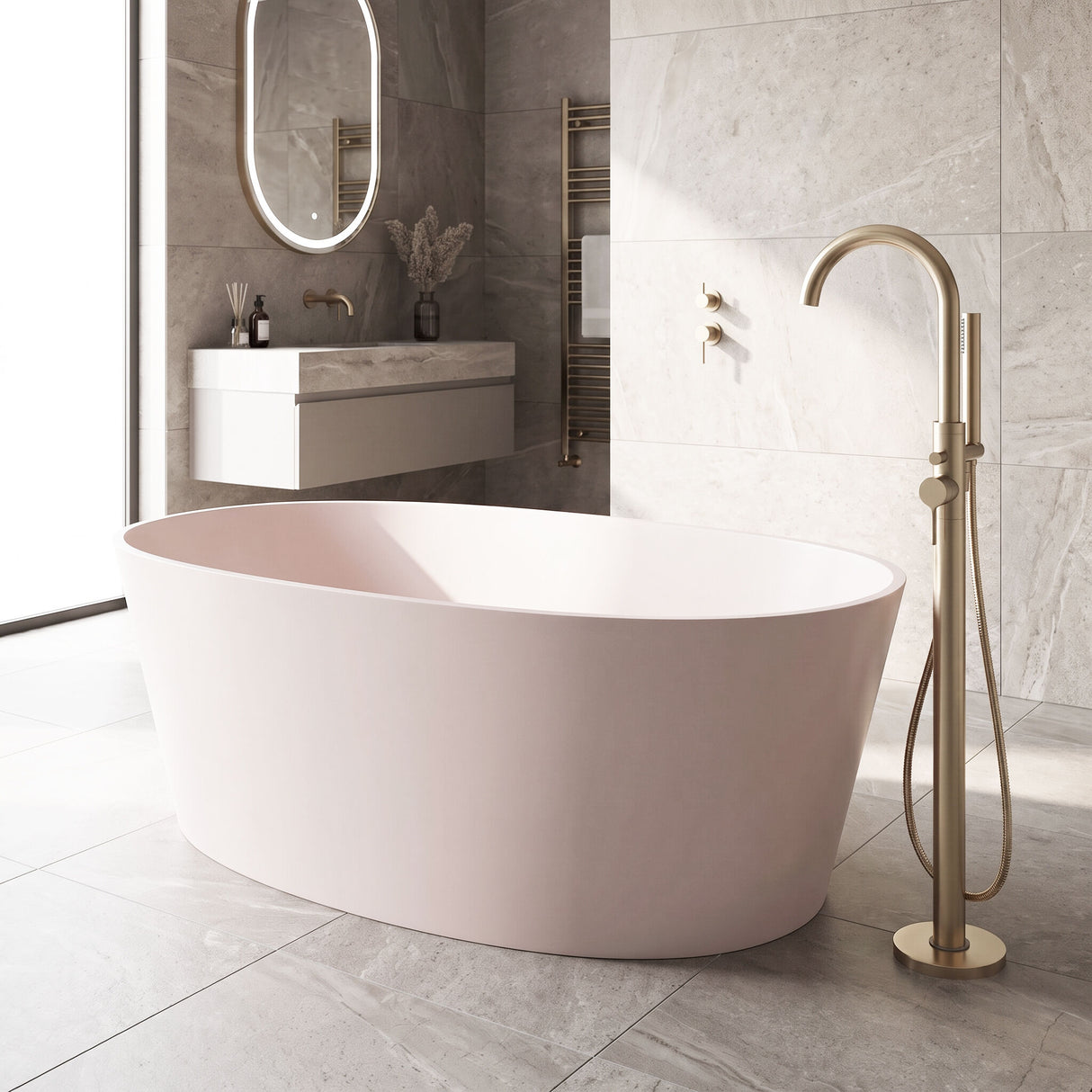 [BBB073PP] Kingswinford Modern Freestanding Bath, 1510 x 710mm, Choice of Colour - Silo