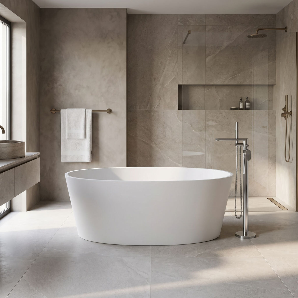 [BBB073] Kingswinford Modern Freestanding Bath, 1510 x 710mm, Choice of Colour - Lifestyle 1