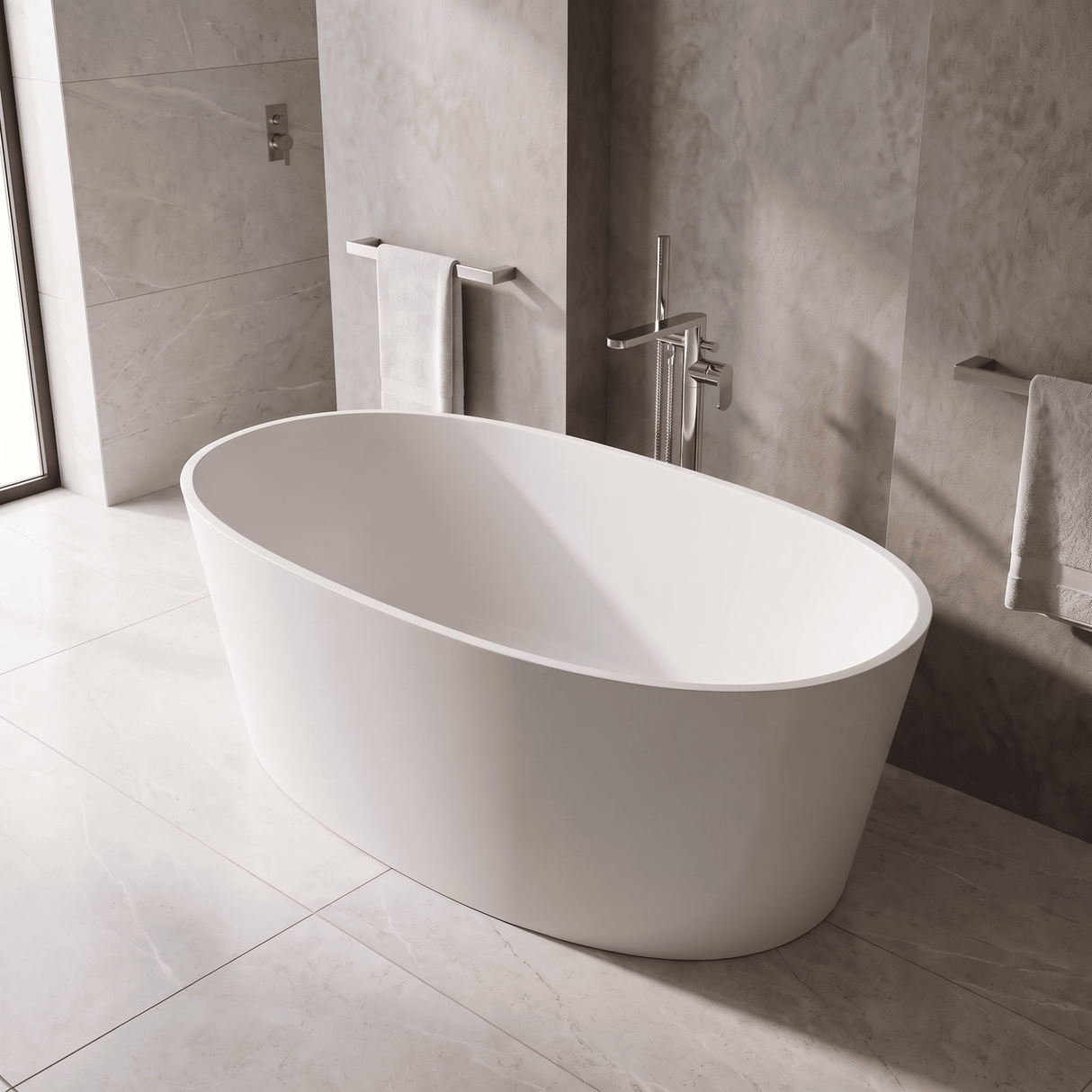 [BBB073] Kingswinford Modern Freestanding Bath, 1510 x 710mm, Choice of Colour - Lifestyle 2