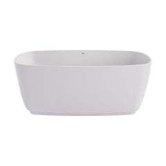 [BBB074] Balterley Tamworth Freestanding Luxury Curved Rectangular Double Ended Bath, 1495 x 720mm - Matt White - Cutout