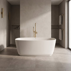[BBB075DW] Tamworth Compact Freestanding Bath, 1495 x 720mm, Choice of Colour - Lifestyle 1