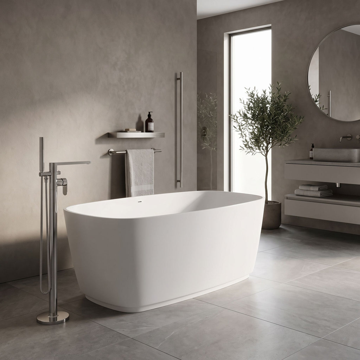 [BBB075] Tamworth Compact Freestanding Bath, 1495 x 720mm, Choice of Colour - Lifestyle 3