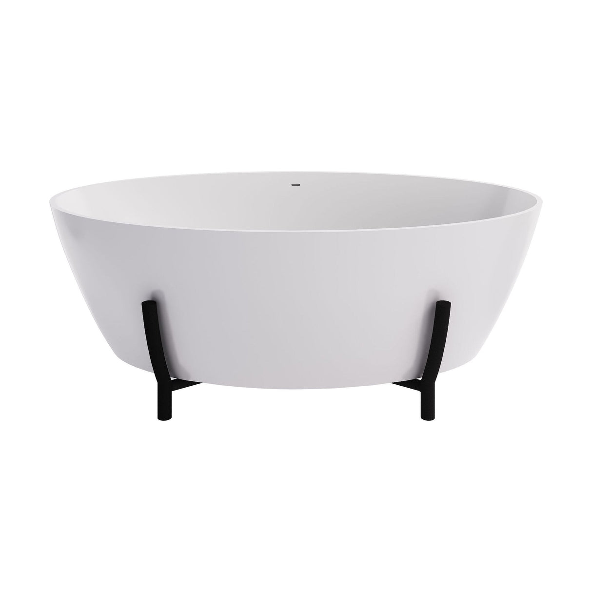 [BBB080] Balterley Swarbourn Freestanding Luxury Oval Double Ended Bath, 1510 x 760mm - Matt White - Cutout