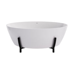 [BBB080] Balterley Swarbourn Freestanding Luxury Oval Double Ended Bath, 1510 x 760mm - Matt White - Cutout