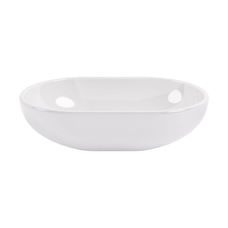 [BBB162] Balterley Tettenhall Countertop Oval Basin, 525 x 340mm - Polished White - Cutout