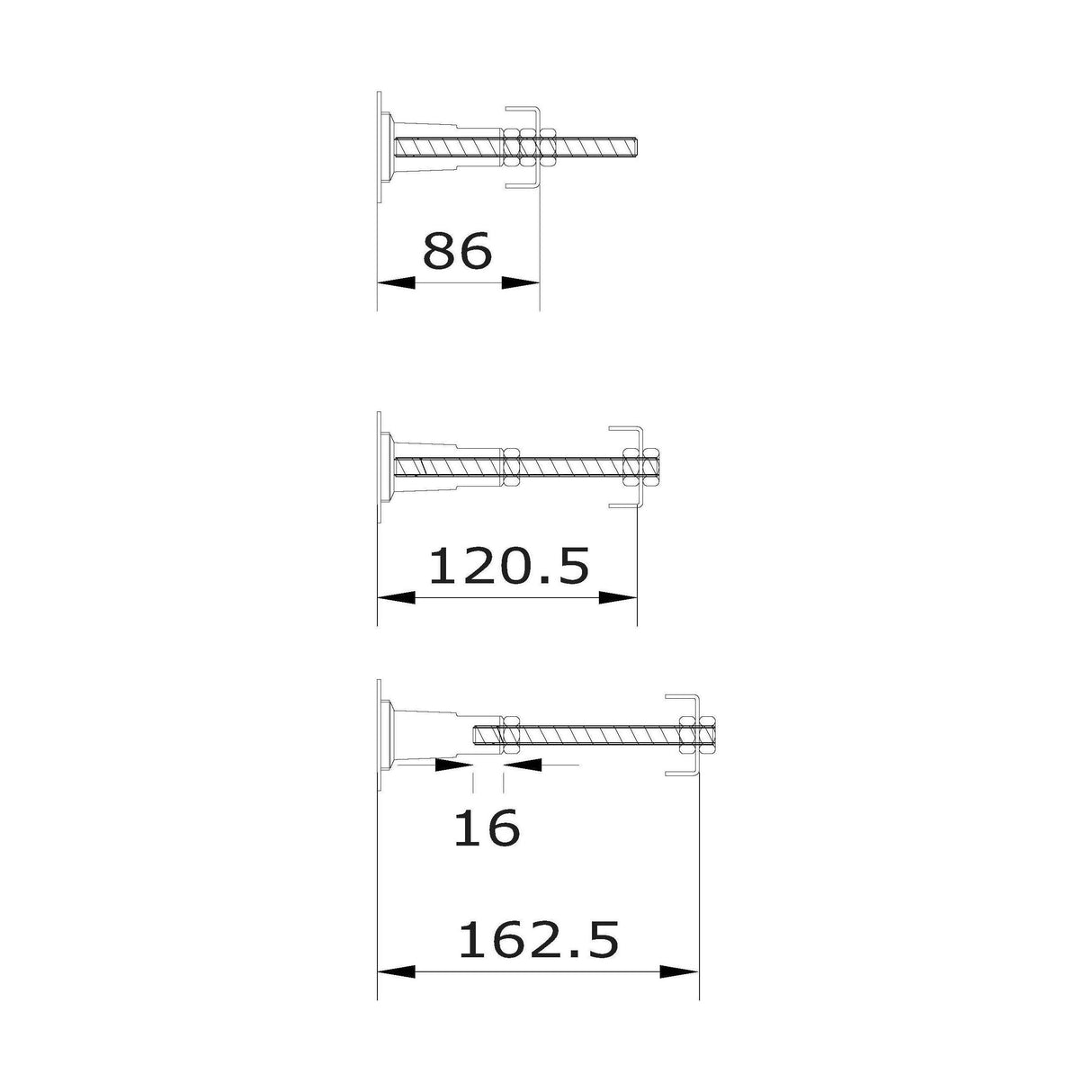 [BBBL002] Large Bath Leg Set - Technical Drawing