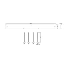 [BBBLN001] Leg Set - Technical Drawing