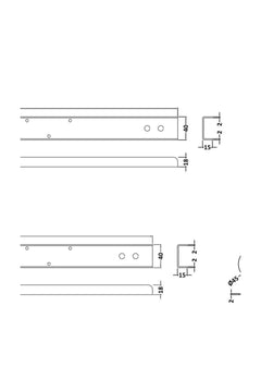 [BBBLW001] BATH LEG SET - Technical Drawing