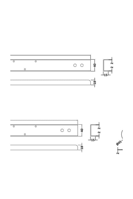 [BBBLW001] BATH LEG SET - Technical Drawing