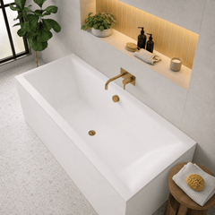 [BBDE006] Square Double Ended Eternalite Bath with Leg Set, Choice of Size