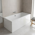 [BBDE210] Balterley Modern Double Ended Straight Shower Bath, 1700mm x 700mm (Tap, Waste and Panel Not Included) - White - Silo
