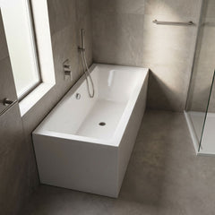 [BBDE214] Balterley Modern Double Ended Straight Shower Bath, 1700mm x 700mm (Tap, Waste and Panel Not Included) - White - Lifestyle 2