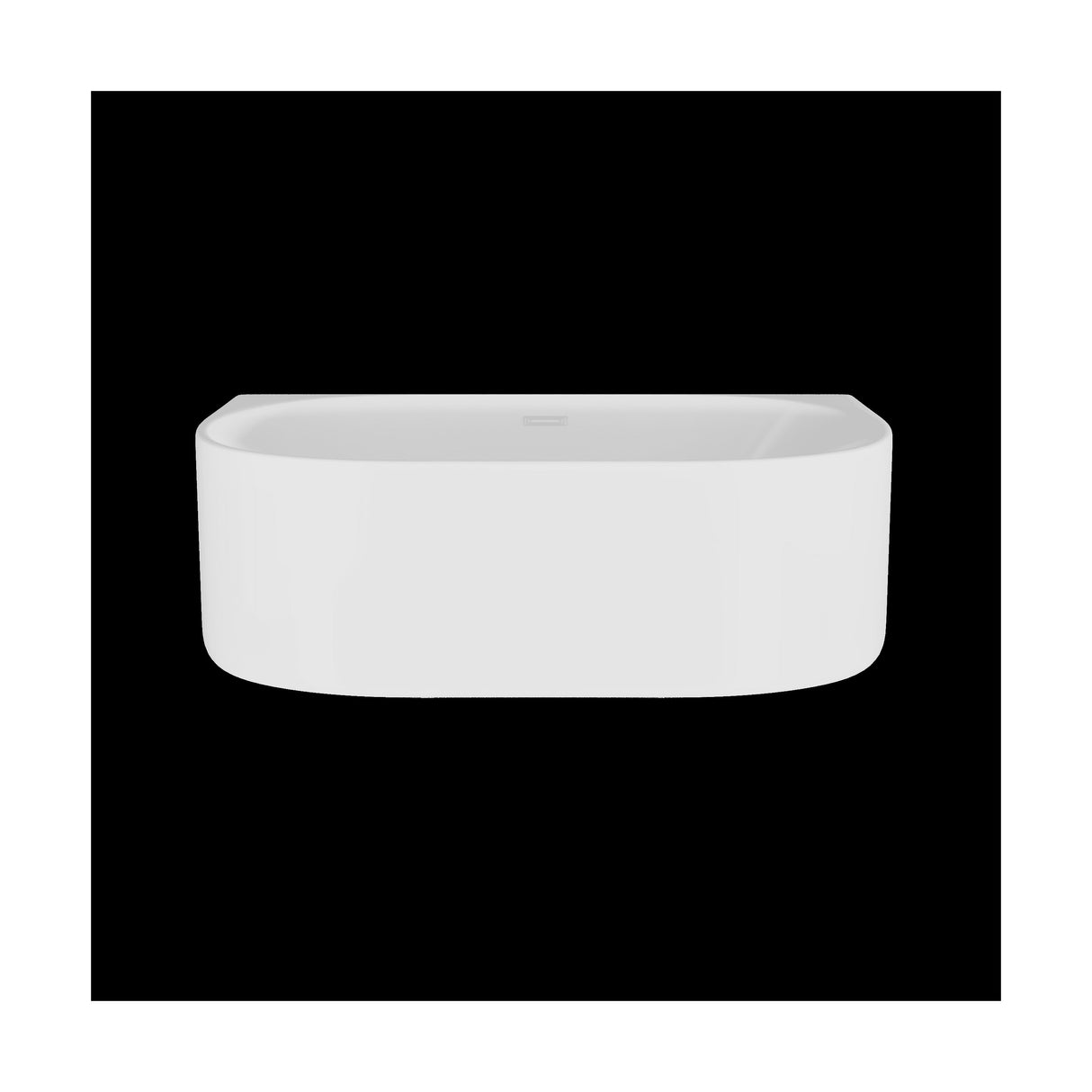 [BBFS154] Contemporary Back To Wall Freestanding Bath from Balterley - Modern Design in Multiple Sizes - Cutout
