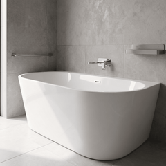 [BBFS154] Contemporary Back To Wall Freestanding Bath from Balterley - Modern Design in Multiple Sizes - Lifestyle 2