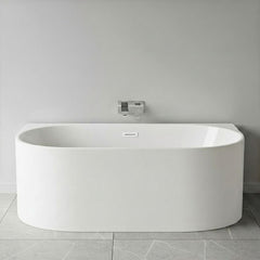 [BBFS154] Contemporary Back To Wall Freestanding Bath from Balterley - Modern Design in Multiple Sizes - Silo